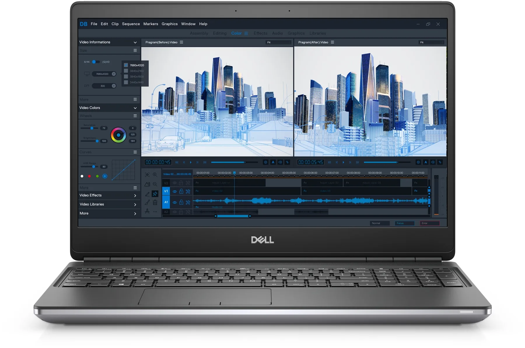Dell Precision 7560 (2021) (i7-11850H, 16GB, 512GB, 15.6 inch FHD 1920x1080) - Mặt trước