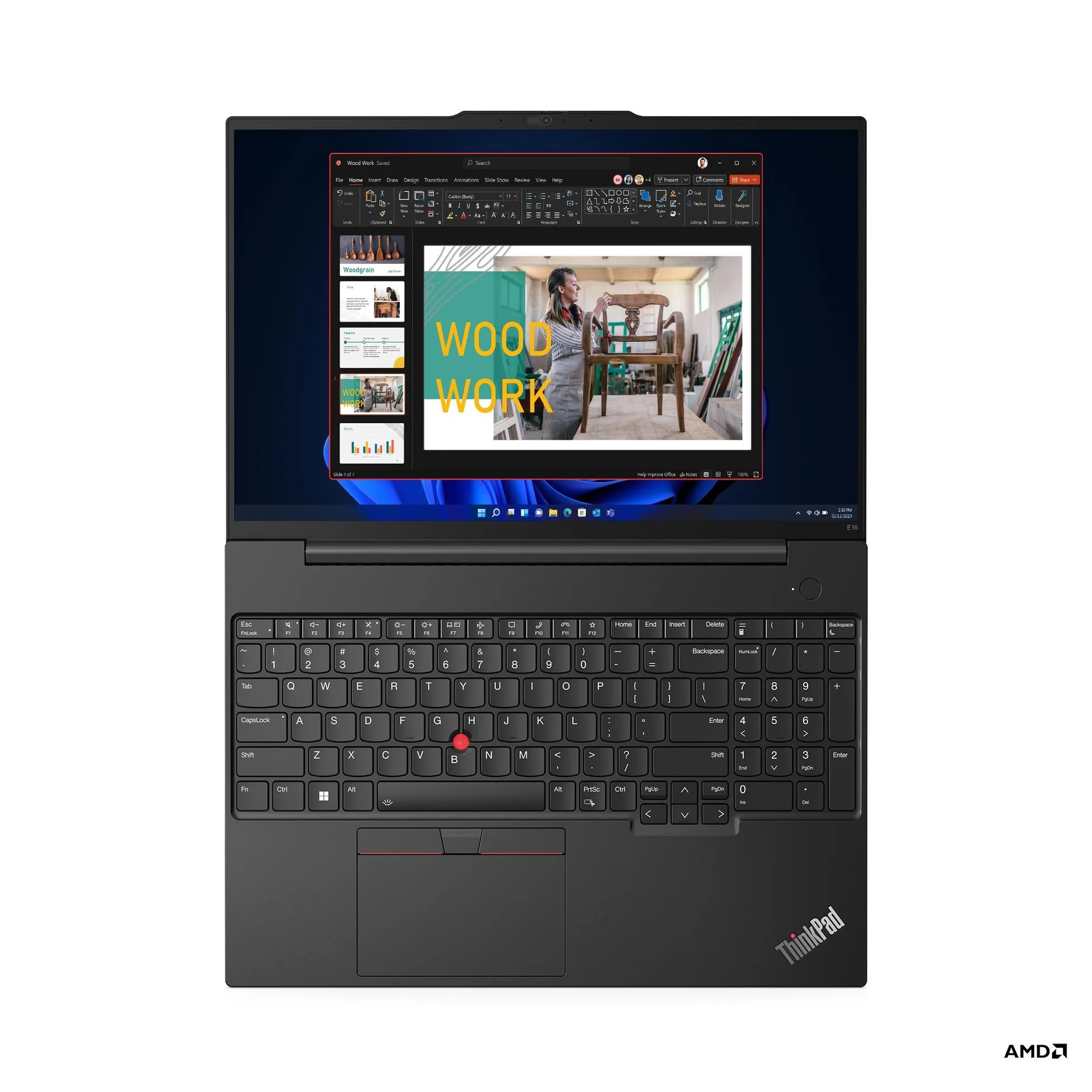 Lenovo Thinkpad E16 Gen 1 (2023) (Ryzen 7 7730U, 16GB, 512GB, 16.0 inch FHD+ 1920x1200) - Bàn phím và touchpad