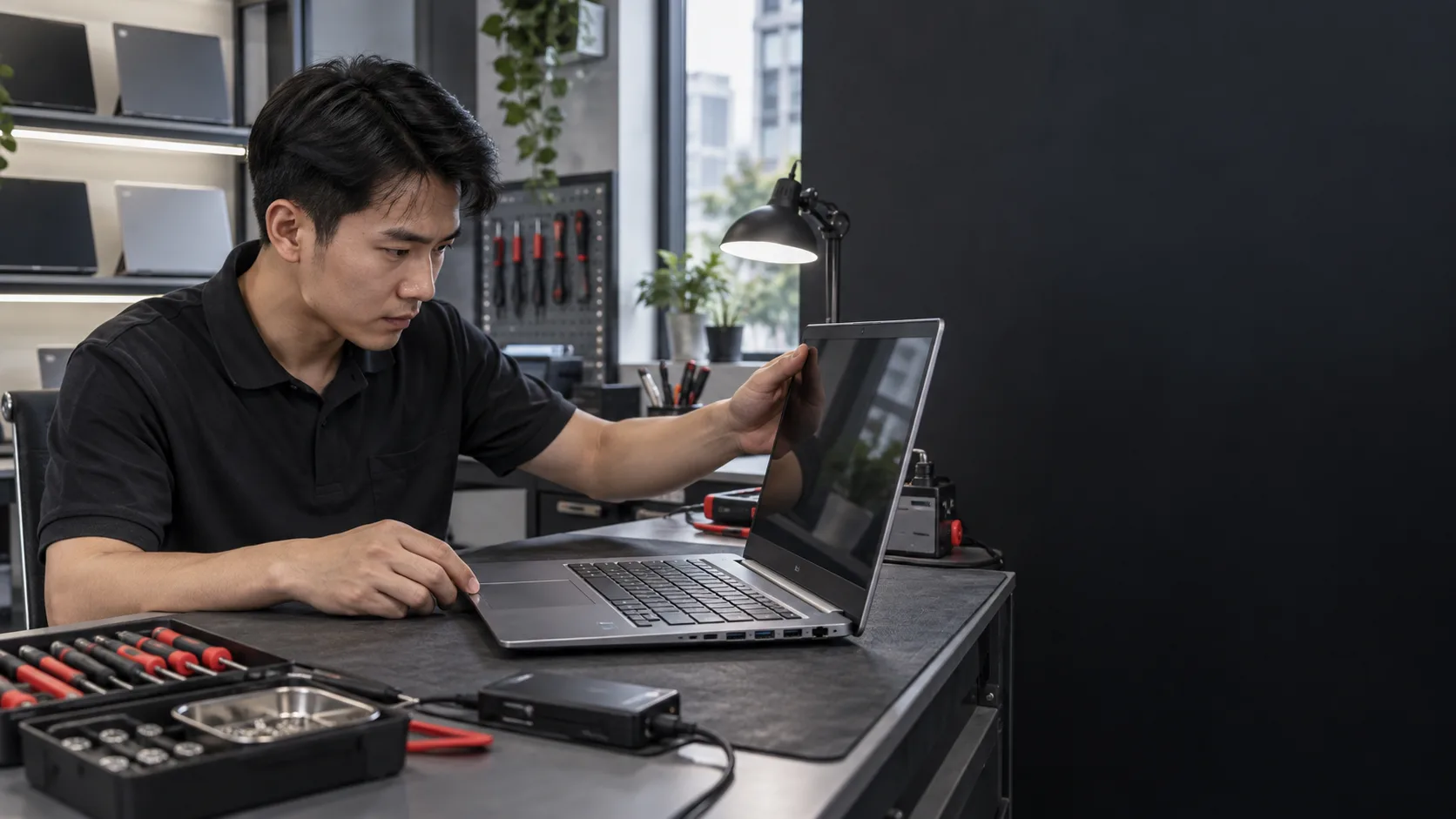 Ảnh minh hoạ việc kiểm tra laptop
