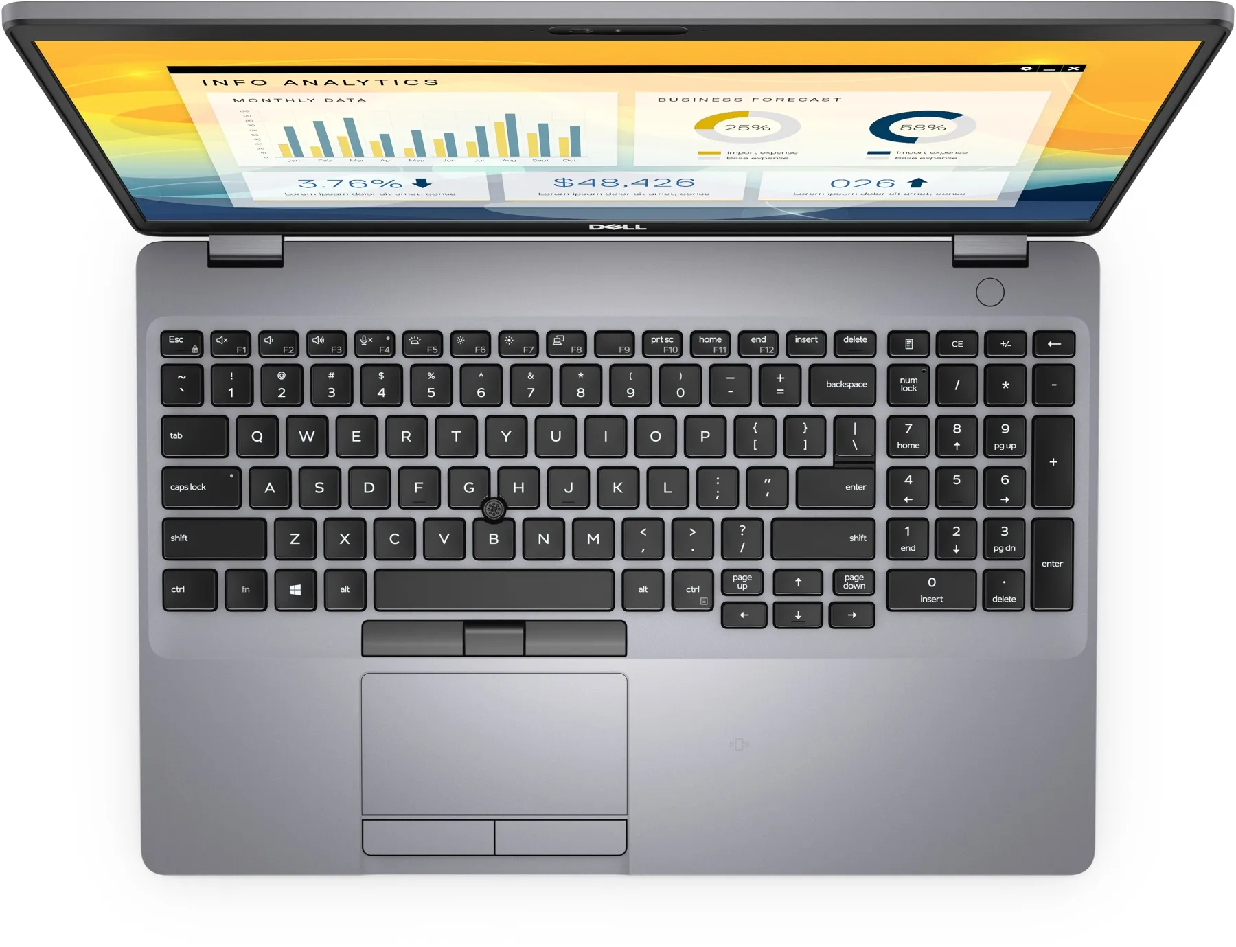 Dell Precision 3550 (2020) (i5-10310U, 8GB, 256GB, 15.6 inch FHD 1920x1080) - Bàn phím và touchpad