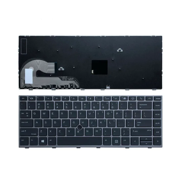 Ảnh tham chiếu mặt trước và mặt sau bàn phím HP 840 G5; chưa xác nhận mã cáp hoặc linh kiện tại shop.