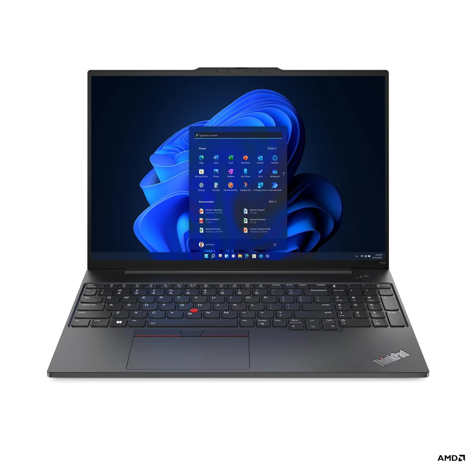 Lenovo Thinkpad E16 Gen 1 (2023) (Ryzen 7 7730U, 16GB, 512GB, 16.0 inch FHD+ 1920x1200) - Mặt trước