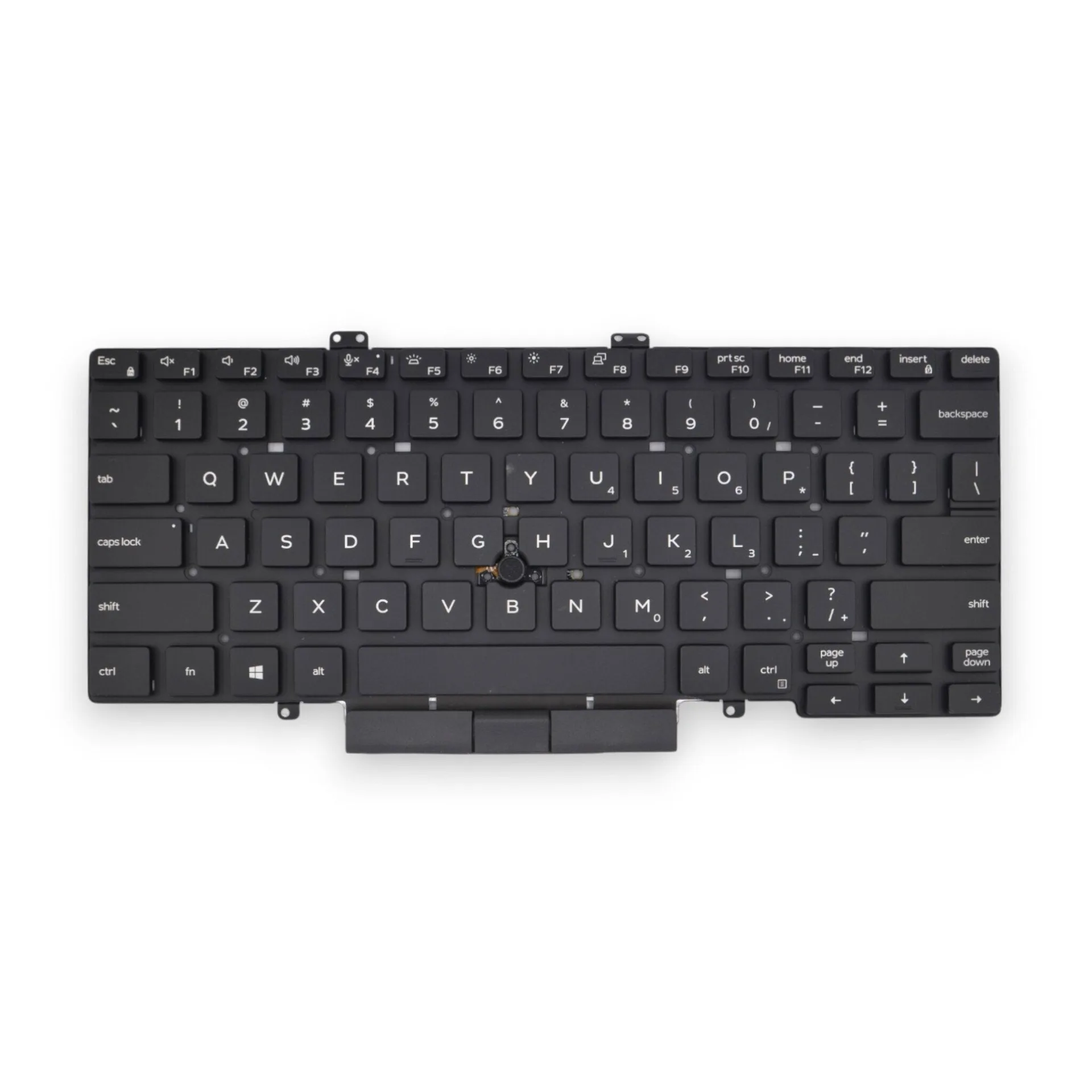 Ảnh tham chiếu bàn phím Latitude 5400, bản H168J US International có đèn nền và nút trỏ; cần đối chiếu đúng phiên bản máy.