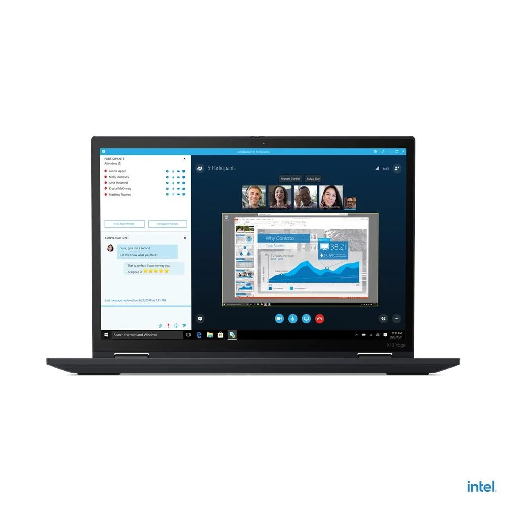 Lenovo Thinkpad X13 Yoga Gen 2 (2021) (i5-1145G7, 16GB, 256GB, 13.3 inch FHD+ 1920x1200 cảm ứng, xoay gập) - Mặt trước