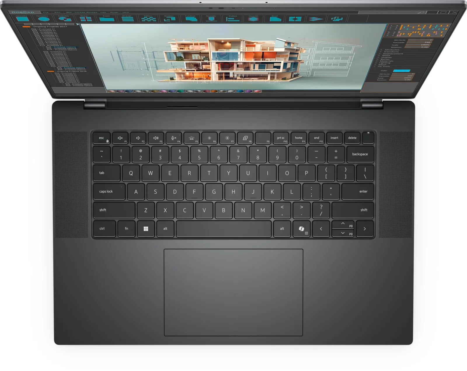Dell Precision 5690 (2024) (Core Ultra 7 165H, 32GB, 1TB, 16.0 inch FHD+ 1920x1200) - Bàn phím và touchpad