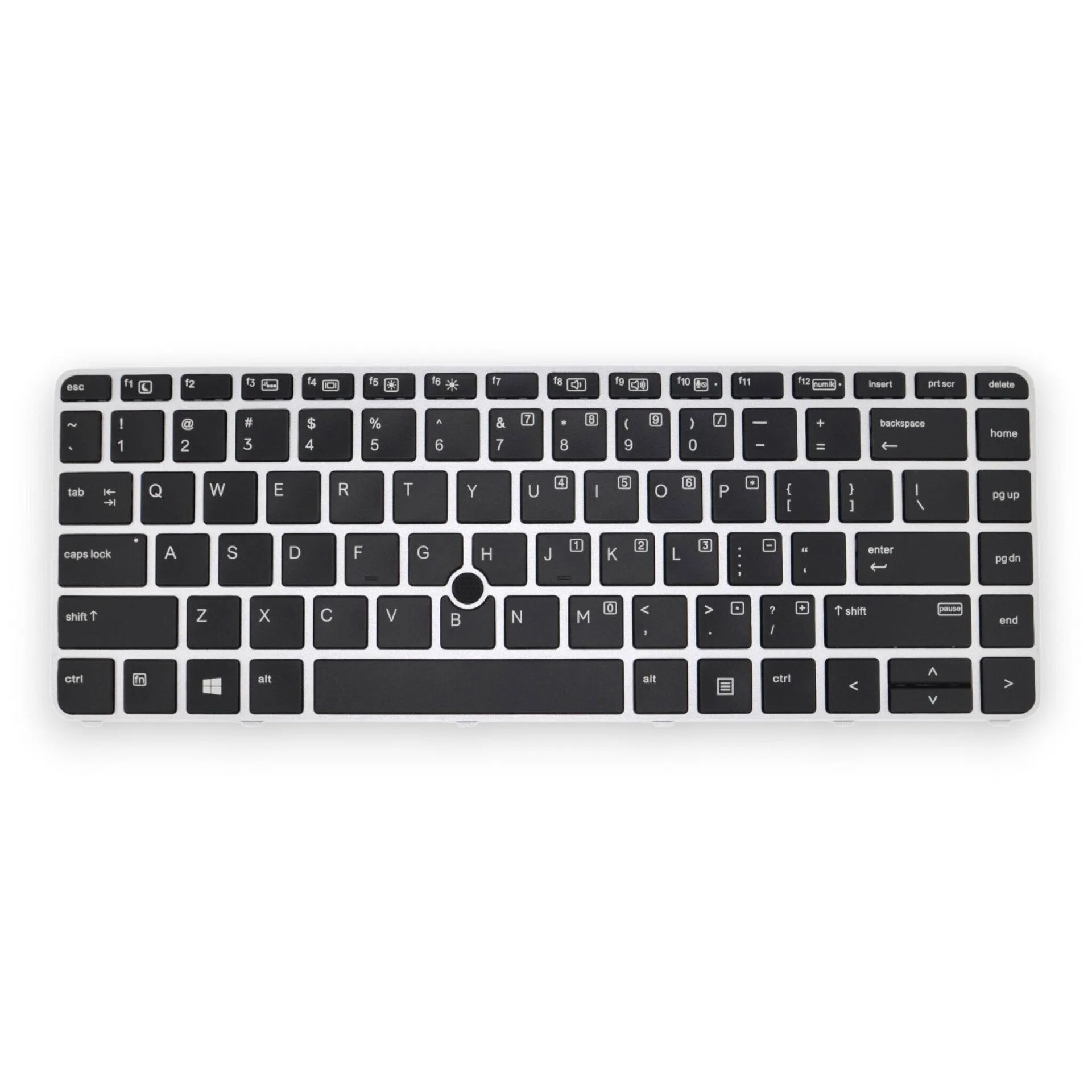 Ảnh tham chiếu mặt trước bàn phím 840 G3, bản 821177-001 US, có đèn nền. Cần đối chiếu tem và cáp trước khi thay.