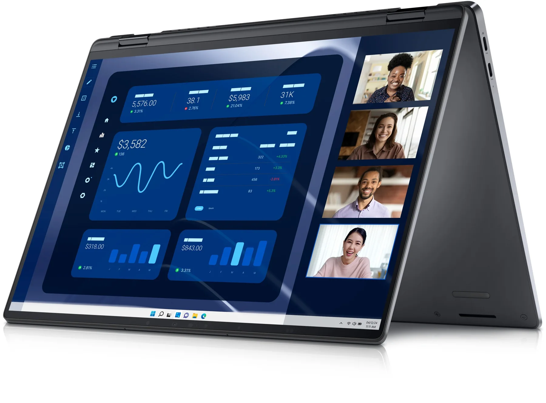 Dell Latitude 9450 2 in 1 (2024) (Core Ultra 7 165U, 32GB, 256GB, 14.0 inch QHD+ 2560x1600 cảm ứng, xoay gập) - Chế độ trình chiếu