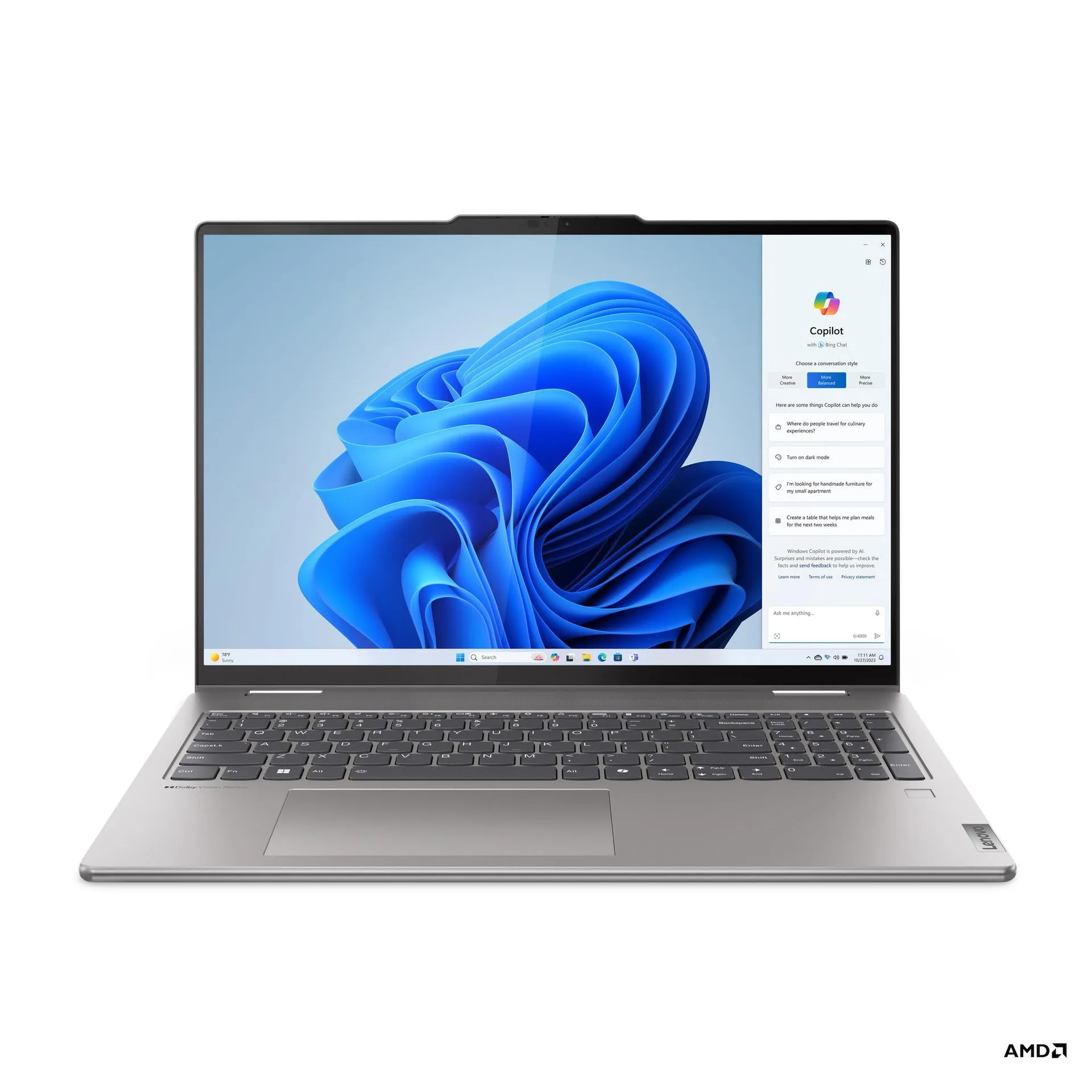 Lenovo Yoga 7 2in1 2024 (Ryzen 7 8840HS, 16GB, 1TB, AMD 780M, 16 FHD Touch) - Mặt trước