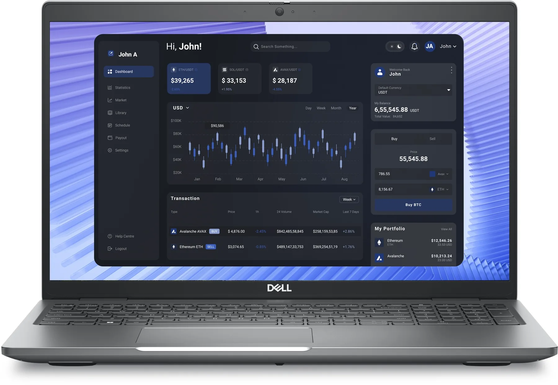 Dell Precision 3590 (2024) (Core Ultra 7 155H, 16GB, 512GB, 15.6 inch FHD cảm ứng) - Mặt trước