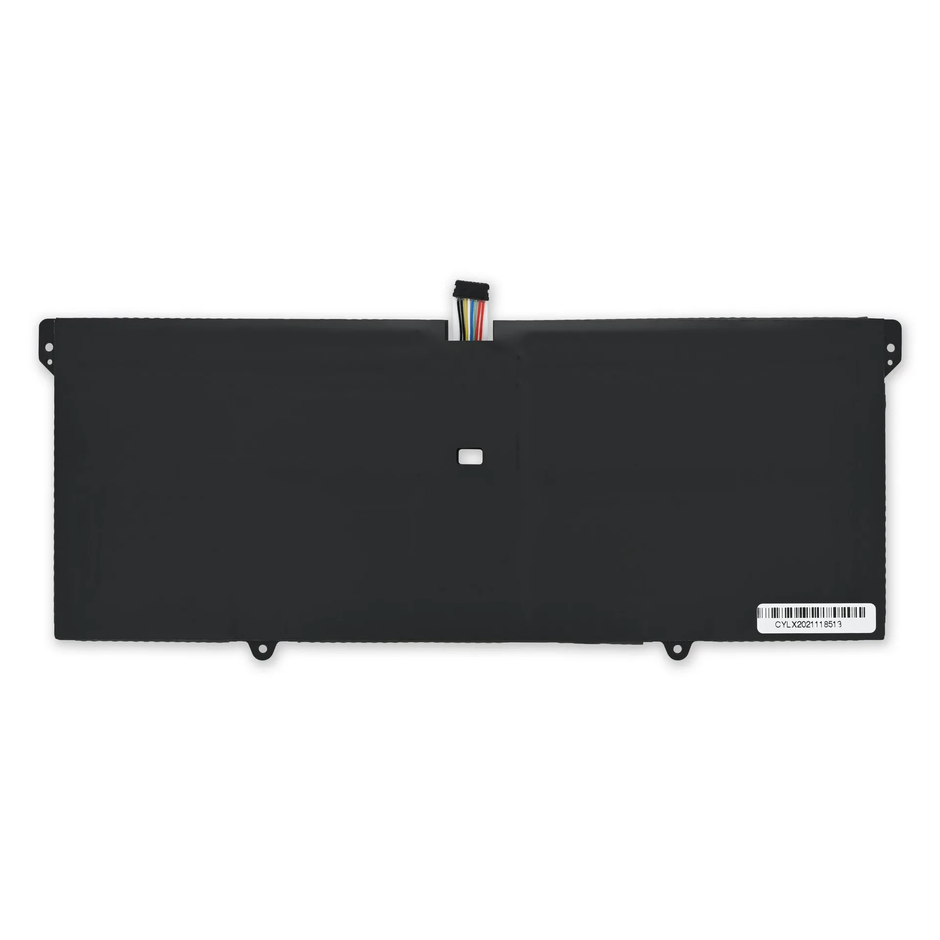 Ảnh tham chiếu pin L16M4P60 cho Yoga 920-13IKB: mặt sau, đầu cáp giữa và vị trí bắt vít; cần đối chiếu pin thực tế.