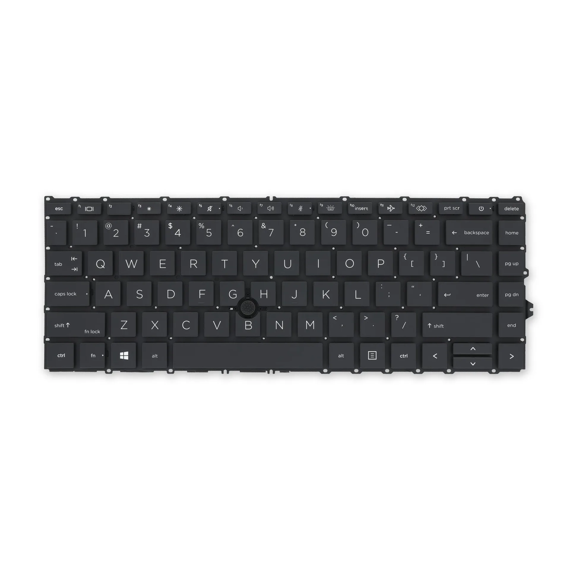 Ảnh tham chiếu mặt trước bàn phím 840 G7, bản M07090-xx1 US, có đèn nền. Cần đối chiếu tem và cáp trước khi thay.